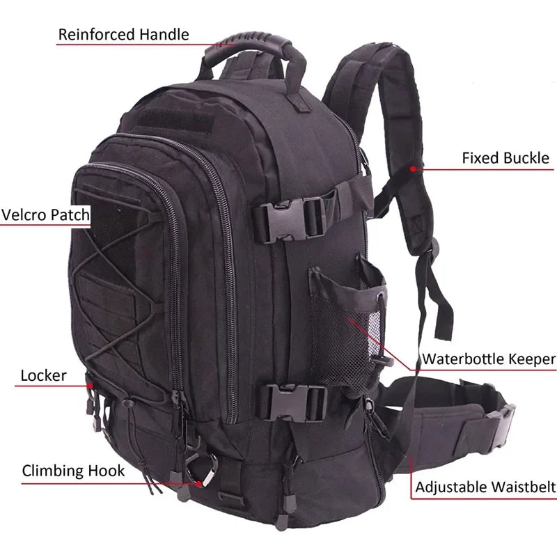 Multi Utility Tactical Backpack 60L Waterproof