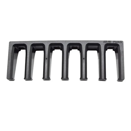 Tactical 6‑Slot AR15 PMAG Wall Mount Magazine Holder – Ammo Storage Rack