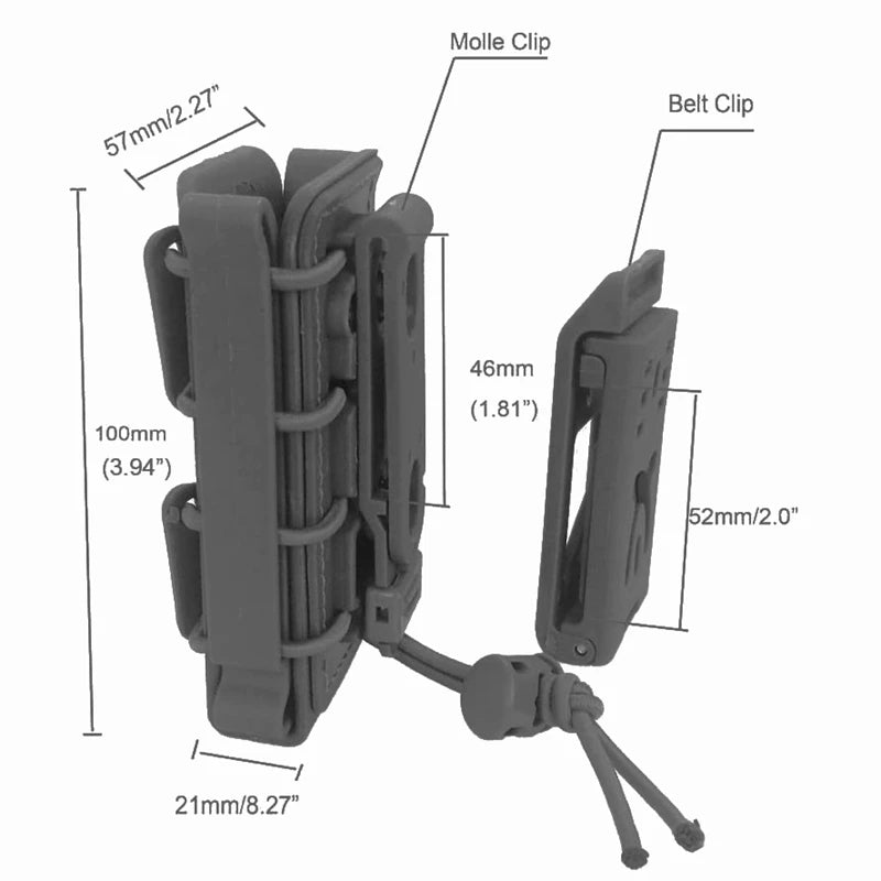 CLUSGO MG‑35 – 9mm Single Magazine Pouch (Set of 3)