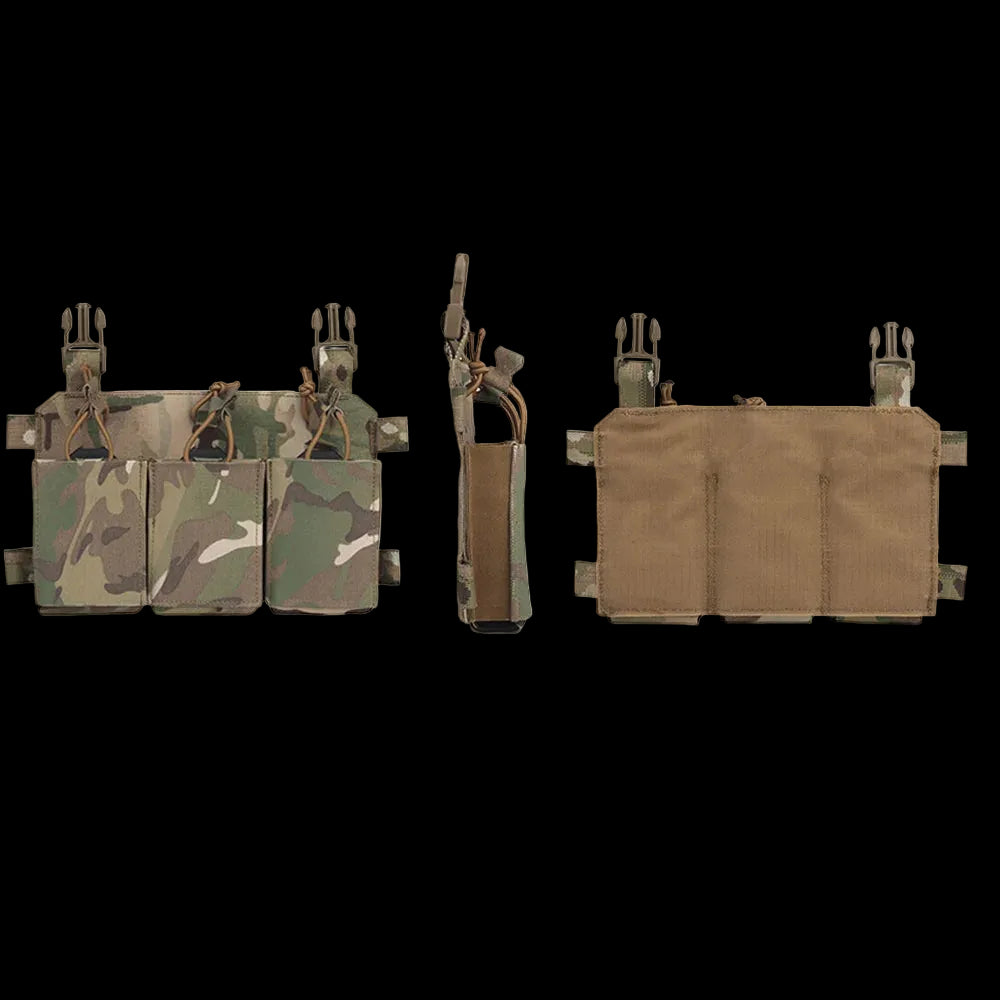 TACTILEOPARD Tactical Triple Rifle Mag Pouch – 5.56 / 7.62 Compatible