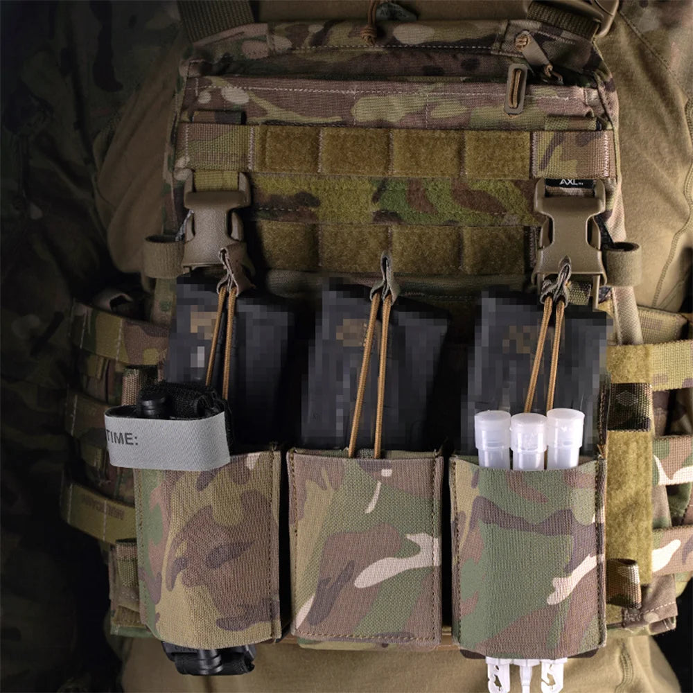TACTILEOPARD Tactical Triple Rifle Mag Pouch – 5.56 / 7.62 Compatible