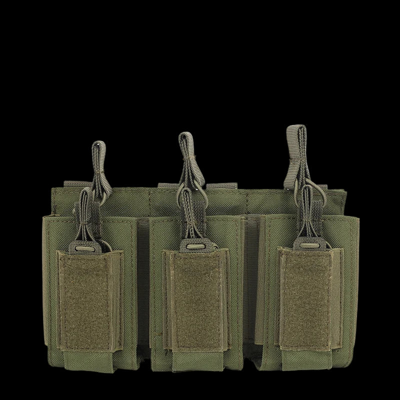 Tactical Triple Mag Holder – Open‑Top MOLLE Magazine Pouch