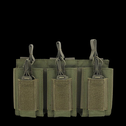 Tactical Triple Mag Holder – Open‑Top MOLLE Magazine Pouch