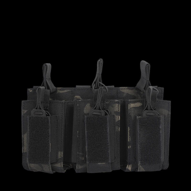 Tactical Triple Mag Holder – Open‑Top MOLLE Magazine Pouch