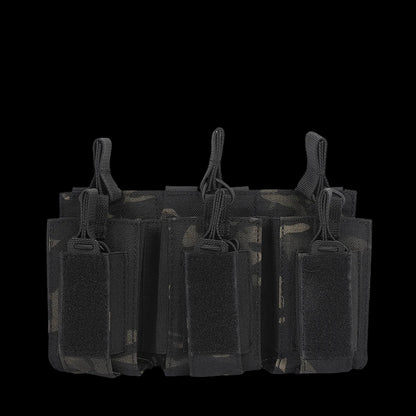 Tactical Triple Mag Holder – Open‑Top MOLLE Magazine Pouch