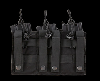 Tactical Triple Mag Holder – Open‑Top MOLLE Magazine Pouch