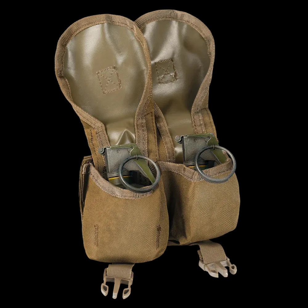 Single/Double Grenade Pouch – MOLLE Frag Grenade Bag