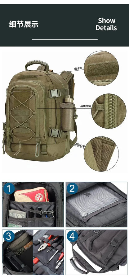 60L Military Tactical Backpack