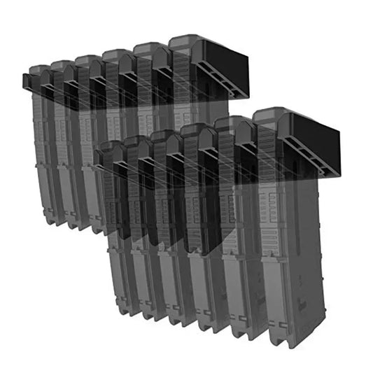 Tactical 6‑Slot AR15 PMAG Wall Mount Magazine Holder – Ammo Storage Rack