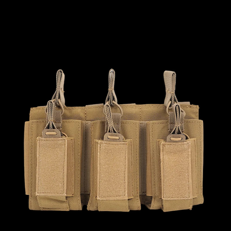 Tactical Triple Mag Holder – Open‑Top MOLLE Magazine Pouch