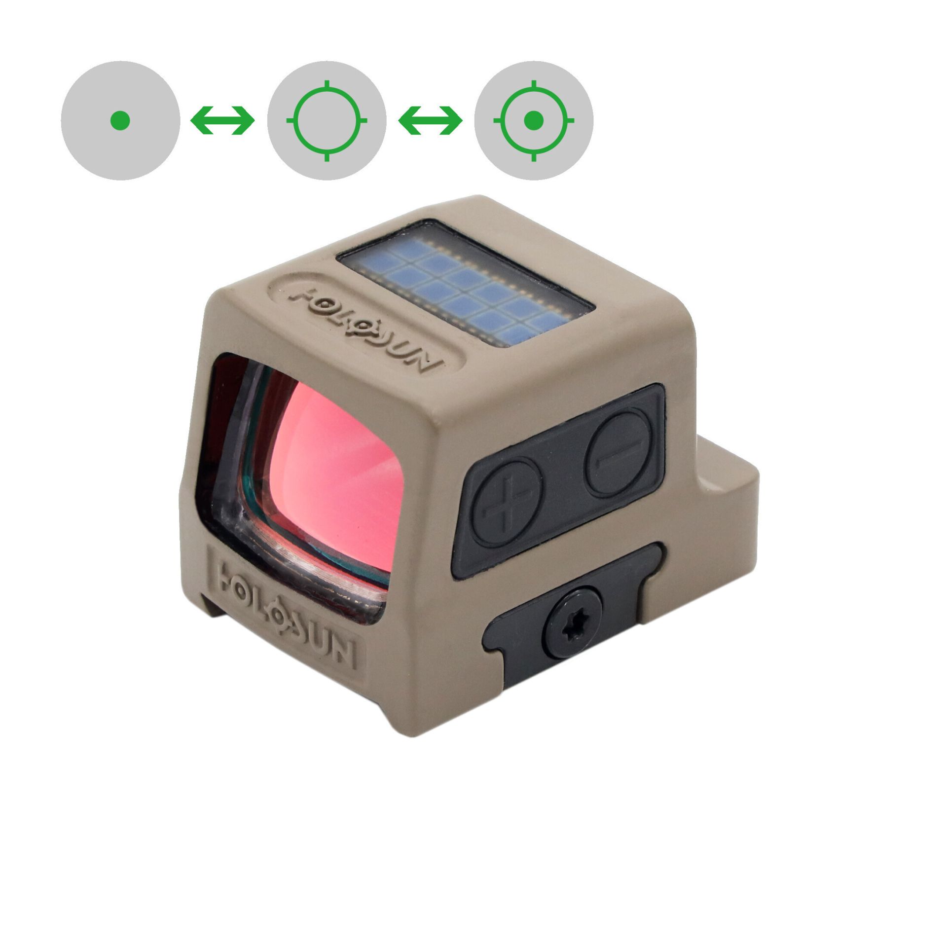 Holosun HE509T-GR-X2-FDE Elite Enclosed Reflex Sight